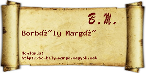 Borbély Margó névjegykártya