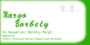 margo borbely business card
